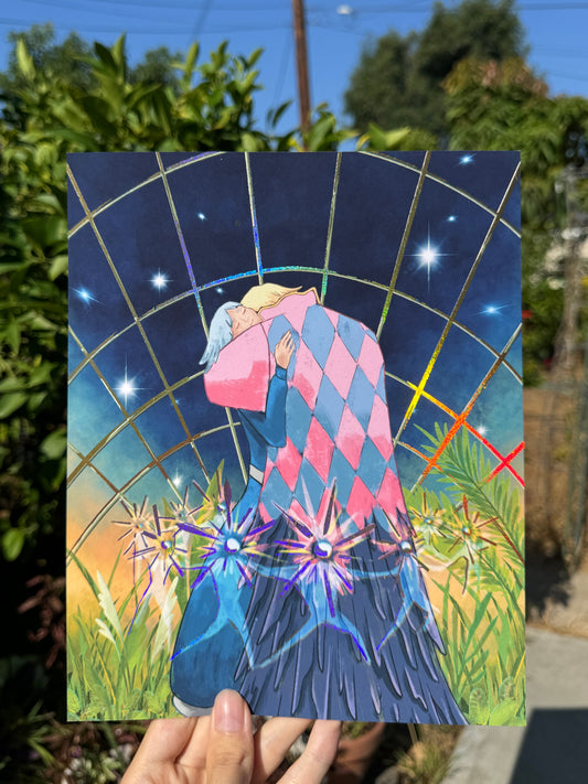 Howl and Sophie: The Embrace | Foil Art Print | NaurPika | 5x7" and 8x10"