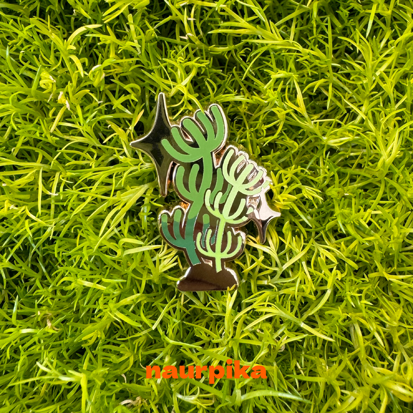 Celestial Koi Guppy Enamel Pin Set | Celestial Koi Guppies and Sparkling Plants (4 pins)