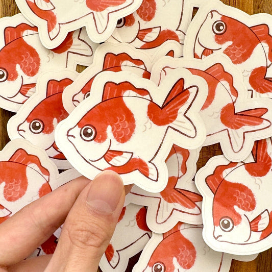 Goldfish Sticker GLOSSY or HOLOGRAPHIC