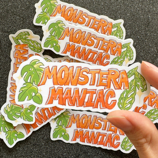 Monstera Maniac Sticker 3.5”