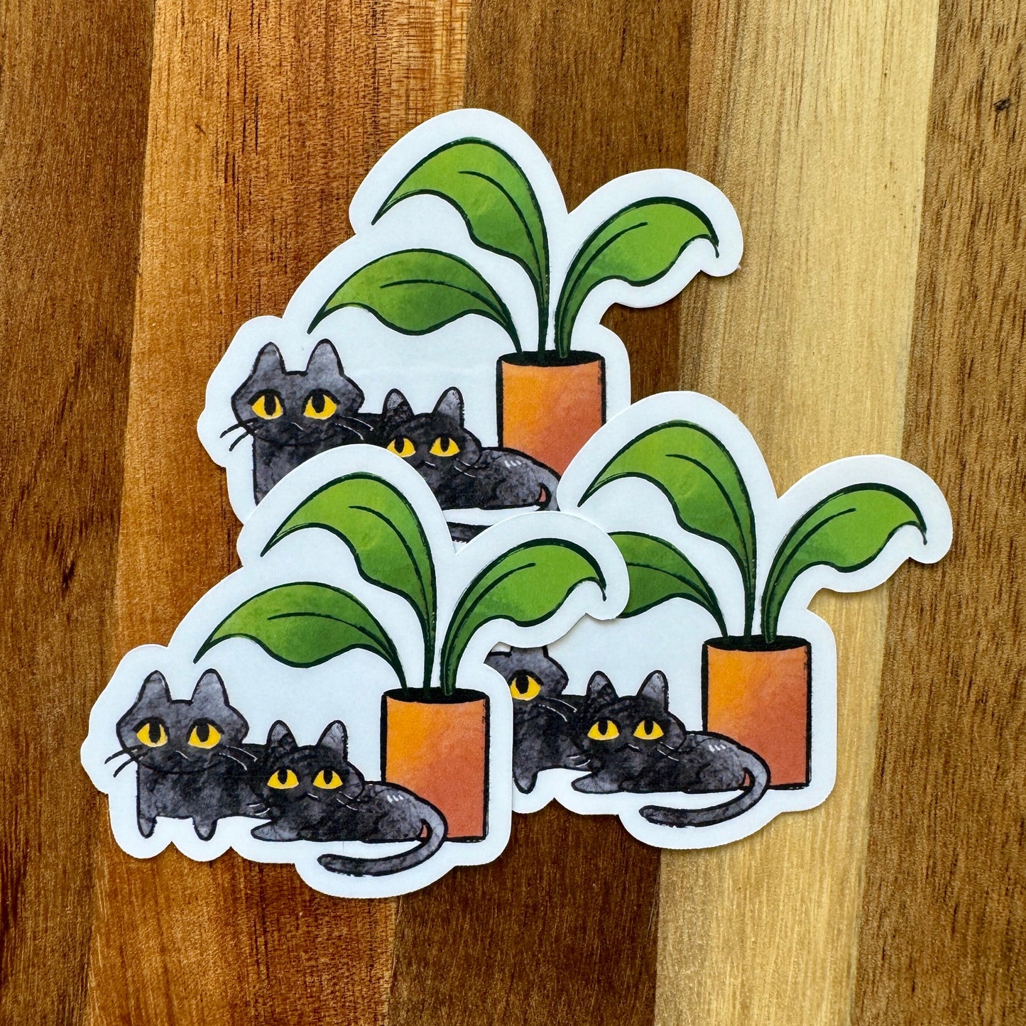 Plant Kitties Stickers 2.5” GLOSSY