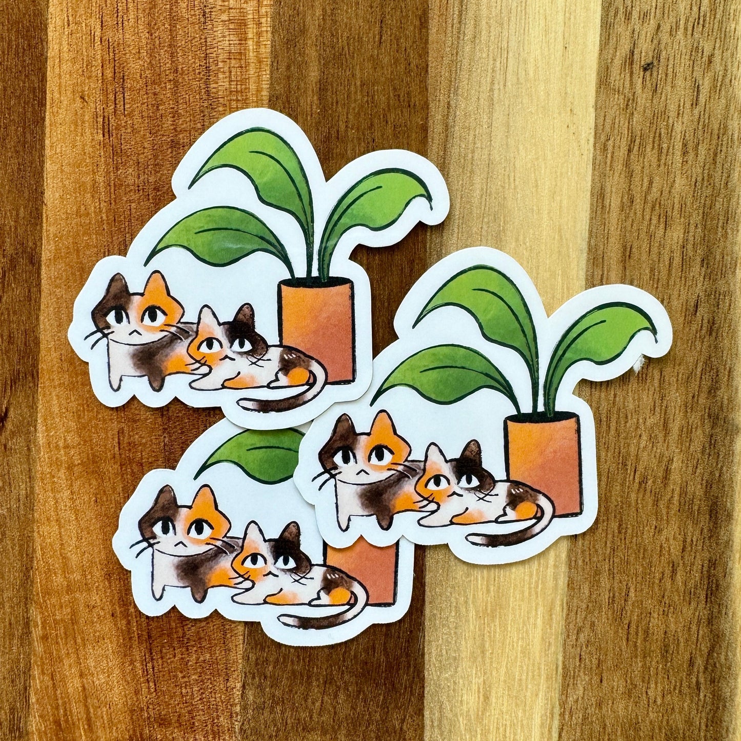 Plant Kitties Stickers 2.5” GLOSSY