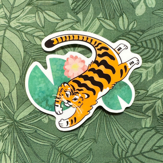 Tiger and Lotus Sticker 3”